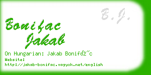 bonifac jakab business card